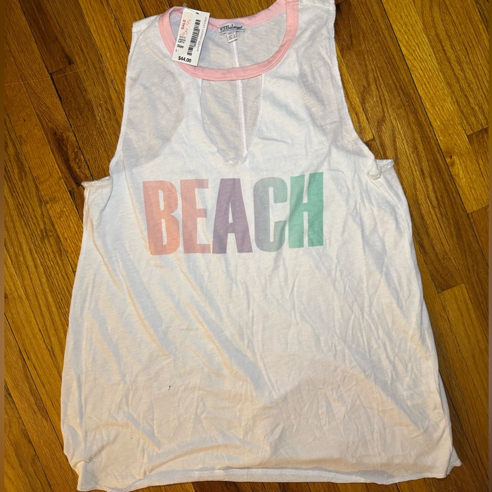 Casual Beach Tanktop Swim Coverup Top NWT in size L